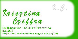 krisztina cziffra business card